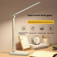 Lampe de bureau sans fil moderne Howlighting avec chargeur USB, veilleuse, corps en plastique LED pliable, alimentation par batterie, commande tactile