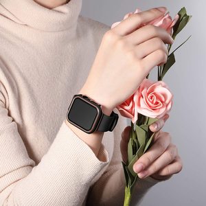 Custodia Protettiva Rigida in Vetro Temperato per <span class=keywords><strong>Apple</strong></span> <span class=keywords><strong>Watch</strong></span> 11 10 9 8 <span class=keywords><strong>49mm</strong></span> 46mm 42mm 44mm 40mm 41mm 45mm con Cornice in Plastica e Paraurti - Product Image 5