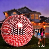 Boule gonflable en forme de cœur d'amour métallique boule miroir gonflable décorative ballons métalliques grandes boules gonflables géantes brillantes