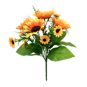 Ramo de Girasoles Artificiales de 30 cm, Flor de Seda de Alta Simulación, Decoración para Sala de Estar y Mesa de Comedor - Product Image 1