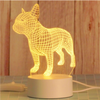 2023 Illusion Anime personnalisé créatif lampara décor veilleuse chambre d'enfant 3D bois lampe LED décor veilleuse