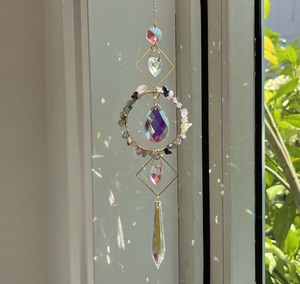 Crystal Hanging Wind Chime <strong>Rainbow</strong> <strong>Maker</strong> Natural Crystal Suncatchers Crystal Circle Sun Catcher <strong>Rainbow</strong> Prism - Product Image 6