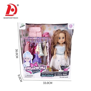 HUADA Shantou-Robe de princesse 35cm, ensemble de poupées mode en vinyle avec vêtements et accessoires - Product Image 6