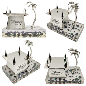 Escultura bovina de coco plateado de lujo de gama alta personalizada Premium Eco Art Artesanía de metal Premios sostenibles Trofeos conmemorativos - Product Image 6