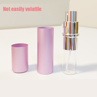 Flacon de parfum portable cylindrique en ABS de 10 ml, emballé en carton, conteneur vide pour maquillage, vente en gros personnalisée pour les boutiques en ligne américaines