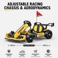 Voiture de drift RC 24V, kart électrique à pédales, kart télécommandé, kart électrique pour enfants, voiture de karting électrique pour enfants