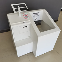 Vente directe des fabricants Comptoir de caisse de caisse blanc Design POS pour supermarché et bureau à domicile