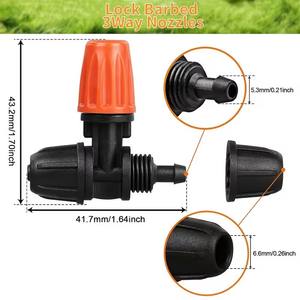 Kit de riego automático con tubería de 1/2 pulgada y cabezal de aspersión de conexión rápida para sistema de enfriamiento por nebulización en jardín o patio. - Product Image 5