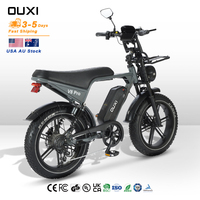 OUXI OEM 48V 250W Vélo tout-terrain électrique, autonomie de 60 km, suspension intégrale, frein hydraulique, hybride, Fatbike V8 Pro pour adultes, Australie