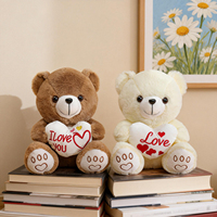 Boneka Beruang Merah Lucu dengan Hati Cinta - Hadiah Sempurna untuk Hari Valentine