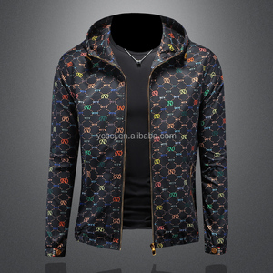 2025 mùa xuân mùa thu của nam giới cao cấp giản dị áo khoác trùm đầu hợp thời trang thương hiệu in chắp vá mô hình chất lượng cao cộng với kích thước hàng đầu - Product Image 6