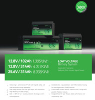 Système de stockage d'énergie au lithium Enershare 12v 100ah Batterie Lifepo4 314Ah Compatible avec les onduleurs hors réseau/hybrides