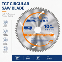 Lame de scie circulaire TCT de 10 pouces 60T pour la coupe du bois massif, du contreplaqué, du MDF, du panneau de particules, lame de scie à bois en carbure de tungstène