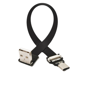 <span class=keywords><strong>Double</strong></span> Angle FPV FPC <span class=keywords><strong>USB</strong></span> 2.0 AM <span class=keywords><strong>USB</strong></span> 3.1 Type C Male Female Extension Power Data Cable PVC Jacket Braid Shielding for Camera Use - Product Image 6