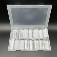 Nouvelles capsules d'ongles carrées à double forme pour extension, avec ligne de guide française, pour manucure de qualité salon, à effet 3D stéréo superposé, pour une pose intelligente et facile.