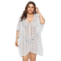 Kant Mesh Haak Hollow Out Tassel Beach Cover Up Jurk See Through Bikini Cover Up Pareo En Sarong Met 14 kleuren