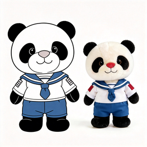 Peluche Promozionale Personalizzato a Forma di <span class=keywords><strong>Panda</strong></span> con Vestiti, Giocattolo di Peluche Animale Personalizzabile, Simpatico Peluche di <span class=keywords><strong>Panda</strong></span> Personalizzato - Product Image 1