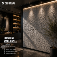 Panneaux décoratifs en PU, design moderne, ignifuges, imperméables, installation facile, revêtement mural pour usage intérieur/extérieur