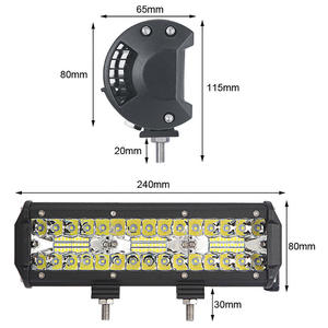 ไฟ LED บาร์ 20 นิ้ว แบบสปอตและฟลัด ใช้ได้กับรถยนต์ 12V 24V สำหรับออฟโรด เรือ 4x4 SUV รถบรรทุก รถแทรกเตอร์ ไฟส่องสว่างภายนอกรถยนต์ - Product Image 6