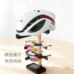 Soporte para Casco Antuke, Madera Sólida, Ajustable, Organizador Vertical de Accesorios para Bicicleta, Negro, Naranja, Gris - Product Image 5