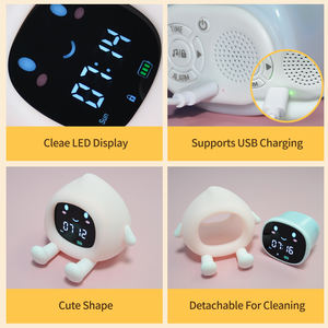 Horloge cadeau de gestion du temps éducative pour tout-petits Ok pour réveiller Peach Kids Sleep Trainer <span class=keywords><strong>Réveil</strong></span> avec machine à sons - Product Image 6