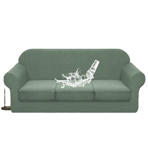 Funda Elástica para Sofá de Tres Plazas, Jacquard, Moderna, 94% Poliéster, 6% Elastano, 180-235 cm de Ancho, Impermeable, 4 Piezas, Gran Venta - Product Image 2