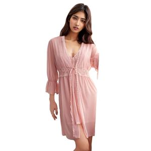 Vente flash - Ensemble de lingerie sexy pour femmes en maille à bretelles spaghetti et col en V, tendance été - Product Image 4