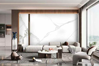 Dalle de pierre frittée Rock Slab Victoria White, dalle de porcelaine blanche pour murs décoratifs de salon et meubles-lavabos de salle de bain