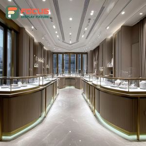 Modern Luxury Jewelry Display Cabinet Metal Frame Jewelry Shop Jewelry Cabinet - Product Image 4