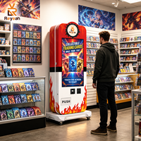 Distributeur automatique de cartes IP intelligent avec écrans publicitaires, acceptant les paiements par pièces et jetons, et SDK intégré