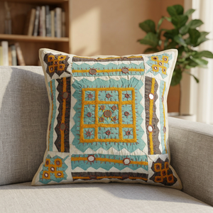 Fundas de cojín y almohada con recorte cuadrado bordado multicolor estilo bohemio diseño bohemio para uso en el hogar, Hotel, Hospital - Product Image 2