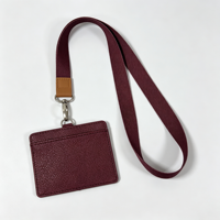 Porte-carte d'identité personnalisé en polyester/RPET, cordon de téléphone détachable, crochet durable, résistant à l'eau, logo personnalisé, badge horizontal/vertical