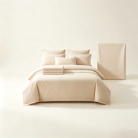 Lot de Stock – Parure de Lit Pliée en Microfibre Imprimée pour Hôpitaux et Hôtels, 4 ou 6 Pièces, 500 Fils/Pouce, Style Américain, Textile de Maison, Vente en Gros