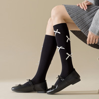 Chaussettes grises en coton, style décontracté, antidérapantes, respirantes, longueur genou