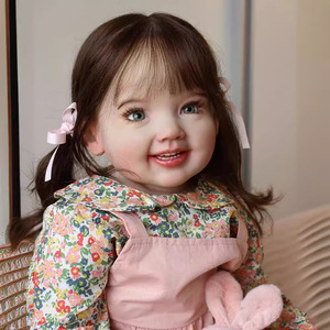 Nouveau produit 2024, poupée reborn réaliste en silicone souple de 70 cm, poupée fille souriante, poupée artisanale de haute qualité - Product Image 4
