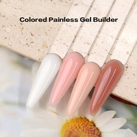 Gel Constructor de Uñas Vegano Sin Calor, Sin Dolor, Color Nude, Gel de Extensión de Uñas, Gel Cremoso Camuflaje Lechoso Ruso en Envase