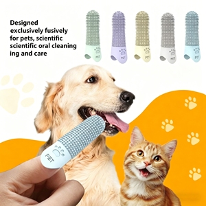Cheap Price Safer Softer Liquid Silicone Pet Tooth <b>Brush</b> Finger Toothbrush Dog Teeth <b>Cleaning</b> for <b>Small</b> & Large Pets - Product Image 1
