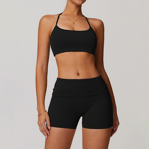 Conjuntos de entrenamiento físico Ropa deportiva elástica Ropa de gimnasio de alta calidad Ropa activa para mujer Conjuntos de <span class=keywords><strong>yoga</strong></span> cómodos Conjunto de ropa de gimnasio para mujer - Product Image 6