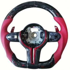 Volante de Fibra de Carbono Forjado Personalizado con LED para <span class=keywords><strong>BMW</strong></span> M3 M4 <span class=keywords><strong>M5</strong></span> F80 F82 E90 E91 X5 X6 F16 F10 F30 F32 F36 <span class=keywords><strong>F60</strong></span> 328i I8 G22 - Product Image 5