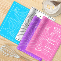 Tapis à pâtisserie en silicone antiadhésif, grand et épais, pour rouler la pâte, outils de cuisson et de pâtisserie, cuisine antistatique, 1 par kit, durable