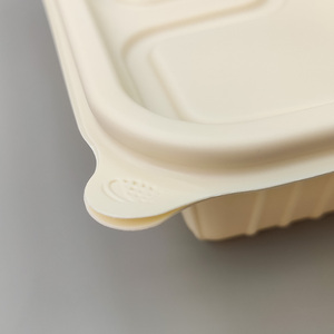 Boîtes à emporter compostables très résistantes, fabriquées à partir d'amidon de maïs naturel, parfaites pour les restaurants - Product Image 3