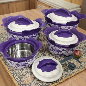 4 cái thiết lập cách điện container lưu trữ thực phẩm Lẩu thực phẩm ấm hơn đặt soong Hộp Ăn Trưa thép không gỉ nhiệt container - Product Image 1