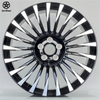Jantes forgées sur mesure DW Noir Argent à rayons éventail 20 21 22 pouces 5x120 Crozegroove compatibles Mercedes-Maybach Classe S