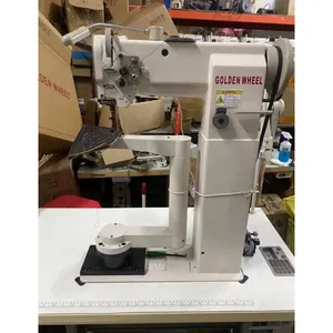 Used Chinese Taiwan Golden Wheel CS-8900 Single Needle Transformable Normal Curved High-Postbed Leather Sewing Machine