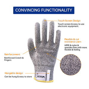 XINGYU HPPE En388 Guantes resistentes a cortes Nivel 5 Guantes de trabajo de punto anticorte Guantes de seguridad resistentes a Cortes - Product Image 2