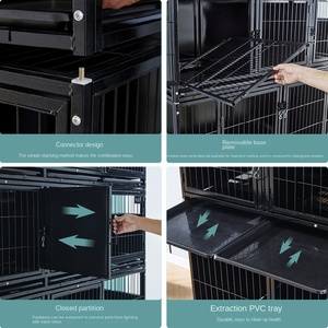 Cages d'isolation pour animaux de compagnie à bouton solide de Style classique commercial en acier inoxydable respirant pour les magasins de toilettage pour animaux de compagnie - Product Image 4
