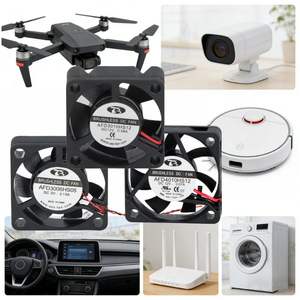 Ventilateur axial CC personnalisé à haut débit d'air 5,28 CFM 6,0 mmH2O 40x40x10 mm 4000 tr/min pour solution de refroidissement de la console centrale de voiture - Product Image 6