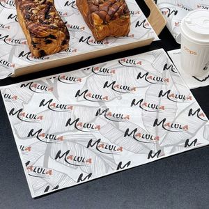 Custom Printed Logo Disposable PE Coated Food Grade <b>Burger</b> Dessert Baking Bread Sandwich Greaseproof <b>Wrapping</b> <b>Paper</b> - Product Image 5