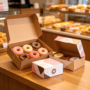 Caja de comida para llevar personalizada, caja para hamburguesas, bandeja para sándwiches, caja para donuts con su propio logotipo - Product Image 5