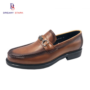 Reamy Stark-zapatos de cuero de vaca para <span class=keywords><strong>hombre</strong></span>, <span class=keywords><strong>mocasines</strong></span> formales con hebilla de <span class=keywords><strong>caballo</strong></span>, color marrón - Product Image 1